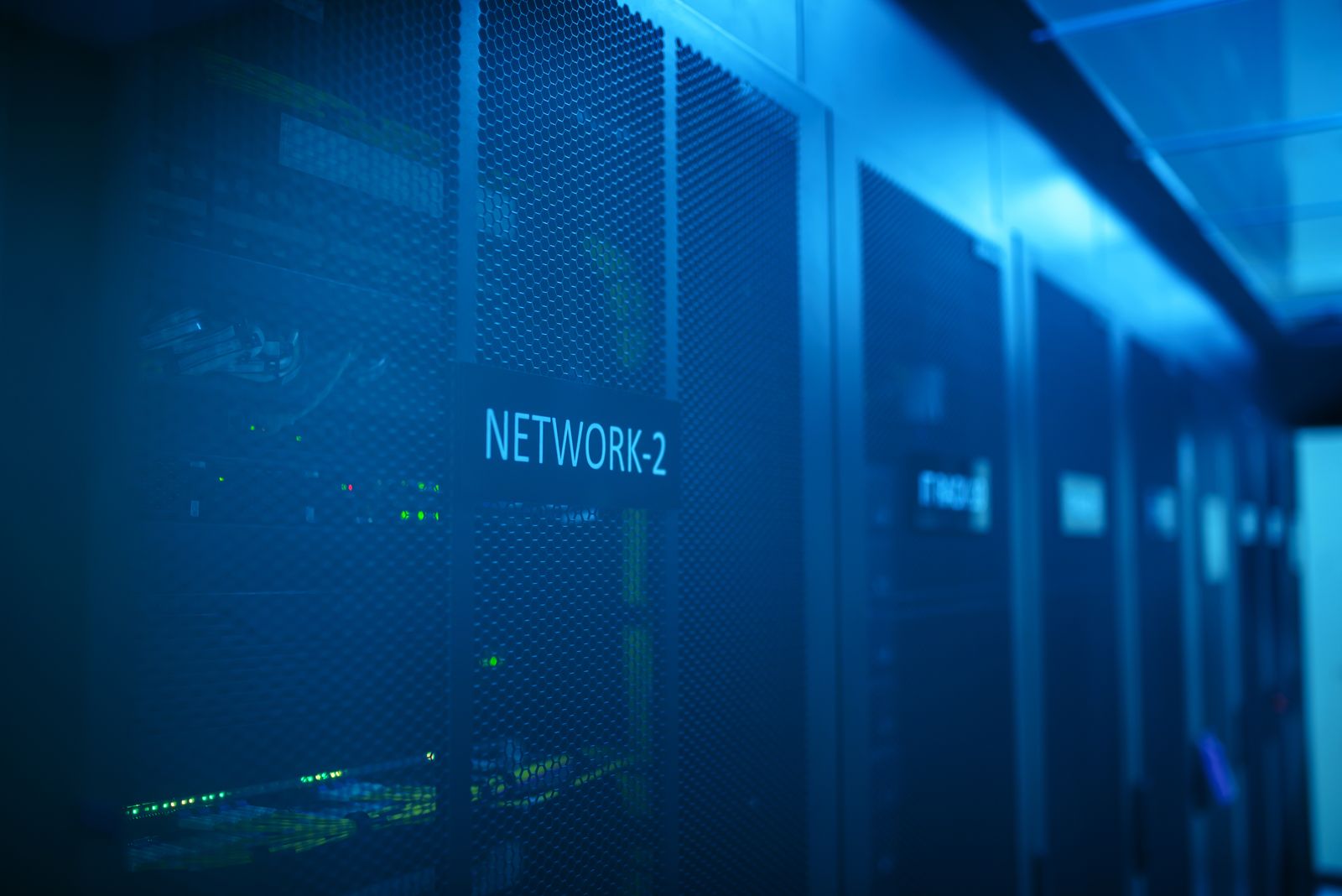 Server room network cabling installation